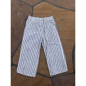 Rylee & Cru Pants Womens Large Tan Striped Pebble Cotton Beachy Boho